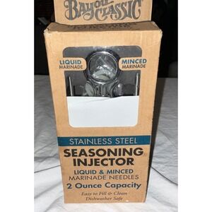Bayou Classic Stainless Steel Seasoning Injector Marinade Needles 2 Oz Capacity